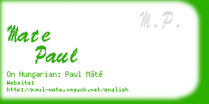 mate paul business card