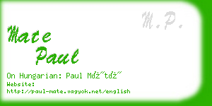 mate paul business card